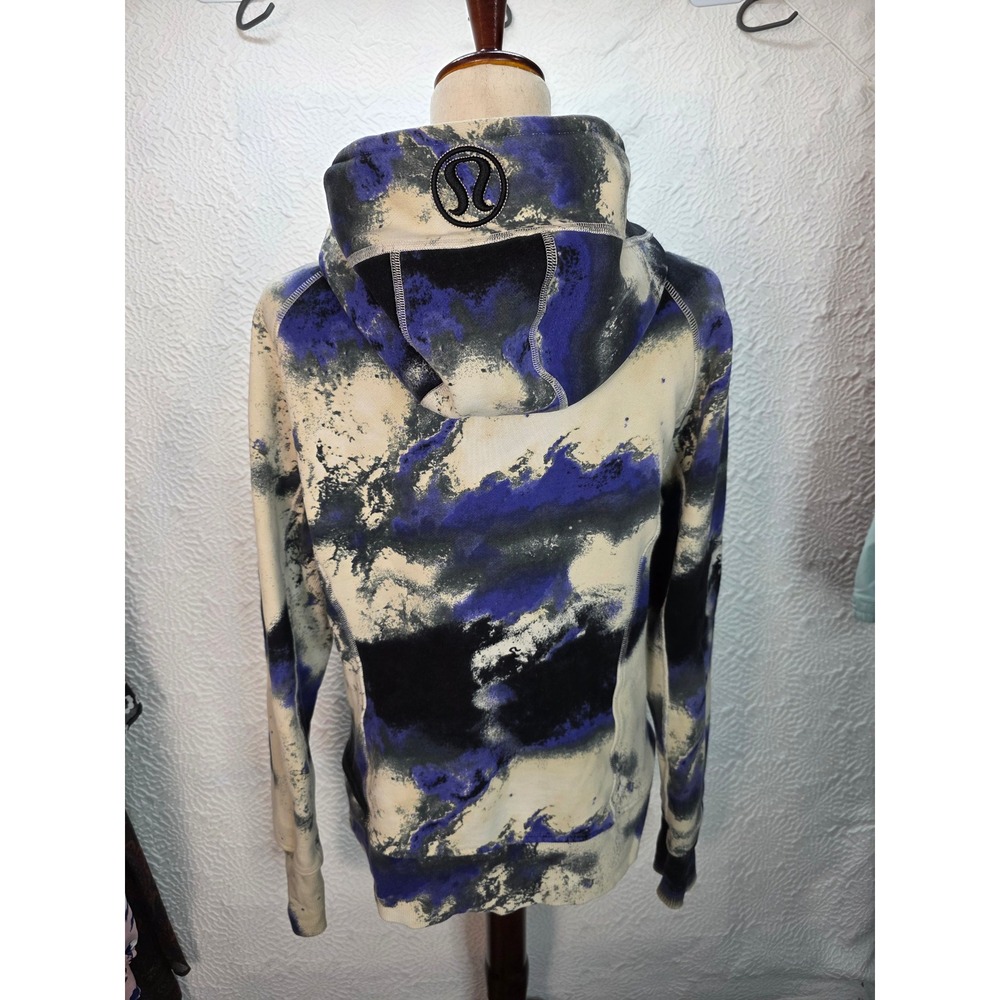 Lululemon Scuba Hoodie Women 12 Milkyway Purple Blue Good Full Zip Thumbholes - Picture 3 of 7
